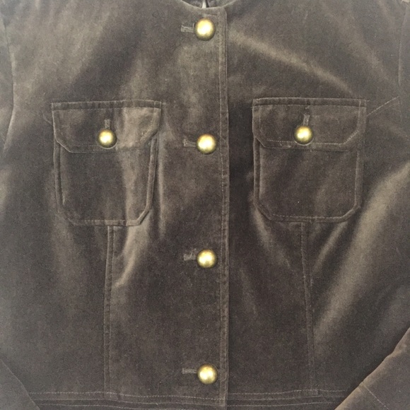 Kenmar Velour Jacket Brown Size 6 - Picture 2 of 8